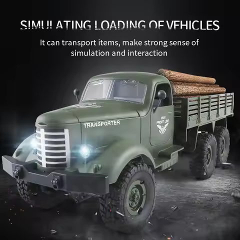 JJRC Q60 Q75 1:16 RC Car Simulation THAAD Six Wheel Military Truck Model Off-Road Climbing Children'