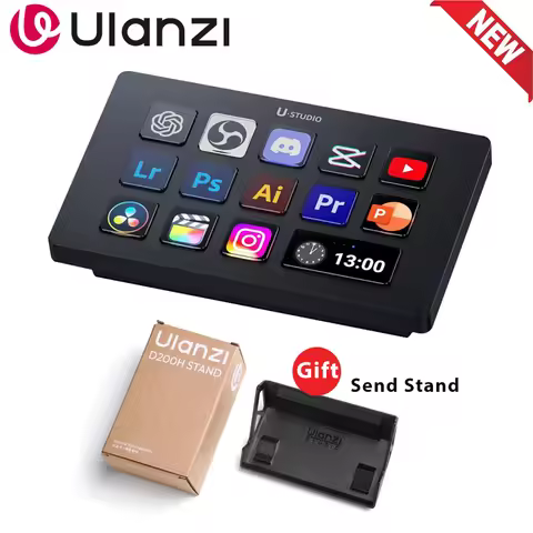 Ulanzi D200H Live Streaming Controller 13 LCD Keys for Tiktok Youtube Vlog Content Creation Photo Vi