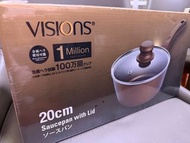 Corelle康寧VISIONS單柄鍋20厘米(連玻璃蓋)