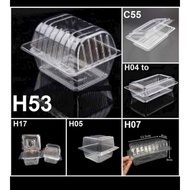 Set of 100 Pet plastic boxes H17, H04, H05, H07, H53, C55 disposable staple boxes