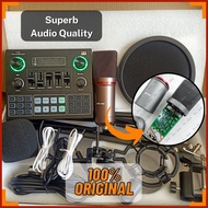 ∈ ⚡︎ ✷ Premium Quality v9 Live Sound Card w/ Bm800 Condenser Microphone Set 2024 model Recording St