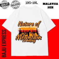 MOUNTAIN HIKING GRAPHIC TSHIRT WOMEN MEN BAJU T SHIRT LELAKI PEREMPUAN COTTON T-SHIRT SIZE BESAR OVE