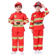 【Ready Stock】♡  Halloween Pakaian pemadam kebakaran kanak-kanak uniform bomba baju kanak-kanak tadika pengalaman profesional peranan bermain pakaian persembahan