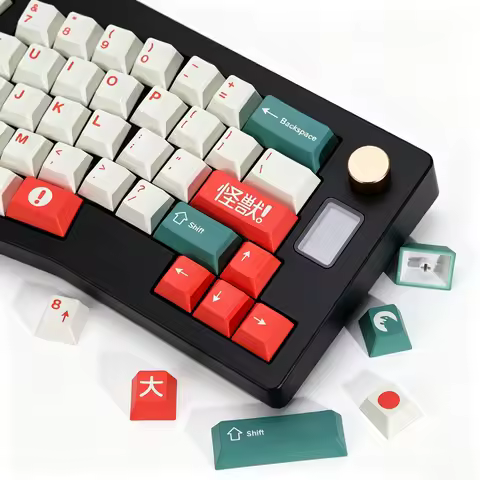 KBDiy Clone GMK Keycaps Retro GMK Kaiju Cherry Profile PBT ISO Keycap For MX Magnetic Switches 60 Ga