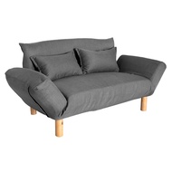 [特價]歐特多段式調整雙人扶手沙發/附椅座拆洗布套 鐵灰