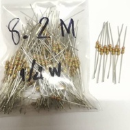 Resistor (Resistor Resistor) 8.2 M 1/4 W (Value 8.2 1/4 Watt) Set Of 10