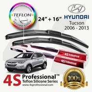 Hyundai Tucson 2006-2013 4S Professional™ Teflon Silicone Series Wiper Blades (1 pair) - Car accesso