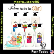 Felora Junior Kids Head to Toe 4 in 1 Soft Smooth Clean Baby Body Shampoo/ Syampu Bayi (750ml)