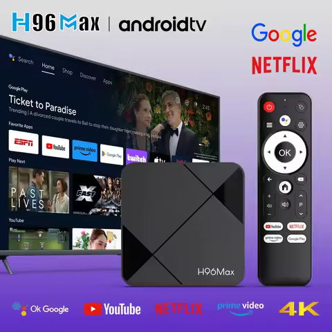 H96 MAX RK3518 Smart TV Box Android 14 ATV TV Box 4K@60fps 100M/LAN Wifi6 BT5.0 Google Voice Assista