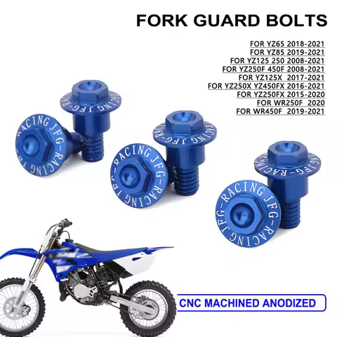 Front Fork Guard Bolt Screws For Yamaha YZ125 YZ250 YZ250F YZ450F WR250F 450F YZ65 85 125 250 250F 4