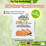 TIPTOP BABA Mr Ganick 258 Organic Fruit Tree Fertilizer (3kg) Baja Buah Organik