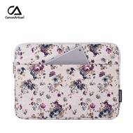 CanvasArtisan Floral Pattern Laptop Bag with Front Pocket Waterproof Cover for Tablet Charger Gadget Sleeve Case for Matebook Air Pro ASUS Dell 11/12/13/14/15 inch