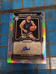 Panini prizm NBA David roody autograph 簽名卡 籃球卡