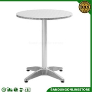 Meja Cafe Bulat Minimalis Aluminium Diameter 60 Cm Informa Meja Makan Restoran Cotzon Dining Table R