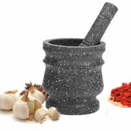 （Fast delivery）Granite Pattern Pestle &amp; Mortar Set Stone Herb Spice Grinder Solid Grinder Cooking Set