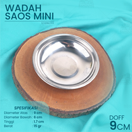 Pisin piring KECIL tempat wadah saos sambal bumbu kecap stainless steel ukuran mini