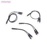 VHDD Distributor Converter Speaker Gold Cable Cord Line Cooper Wire 2 RCA Female To 1 RCA Male Splitter Cable Audio Splitter SG