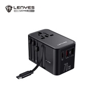 LENYES LCH66 70W Universal Travel Adapter International Charger Dual Port USB + Type C Fast Charging