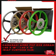READY STOCK AR80 EX5 DREAM WAVE100 KAWASAKI SPORT RIM CUSTOM HUB PNP 140X18 FULL COP