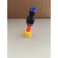 Quick connection 12mm to 8mm pipe adapter.