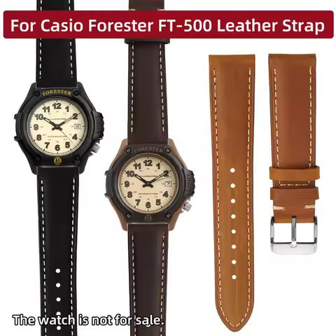 For Casio Forester FT-500W AW-80V W-89H Retro frosted cowhide leather strap FT500W Soft Watch Band M