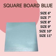 Blue Papan Kek Cake Board Square Papan Kek Murah Pelapik Kek Cake Board Tempat Letak Kek Cake Board 