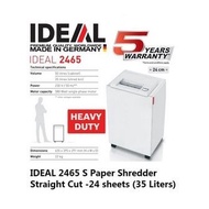 IDEAL 2465 S Heavy Duty Paper Shredder Straight Cut (35 Liters) Office Automation, Office Shredder.