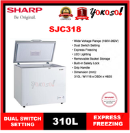 [FOR KLANG VALLEY ONLY] SHARP SJC318 310L CHEST FREEZER WITH EXPRESS FREEZING