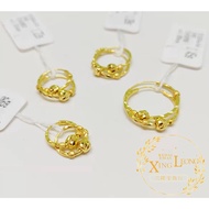 Xing Leong 916 Gold Hoop Ball Earring / Subang Hoop Ball Emas 916
