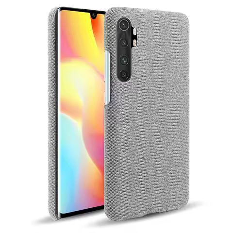 Cloth Cases for Xiaomi Mi Note 10 Lite Case Slim Retro Cloth Hard Phone Cover For Mi Note 10 Lite Ca