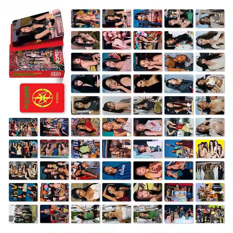 92pcs/Set Kpop KATSEYE Photocard BEAUTIFULCHAOS Album Boxed Card LOMO Card Sticker Manon Sophia Yoon