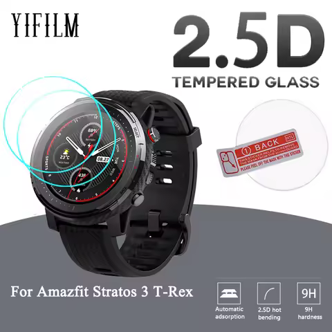 2Pcs 2.5D 9H 0.3mm Tempered Glass For Amazfit Stratos3 TRex Pro Trex2 Gtr4 Falcon Smart Watch Screen