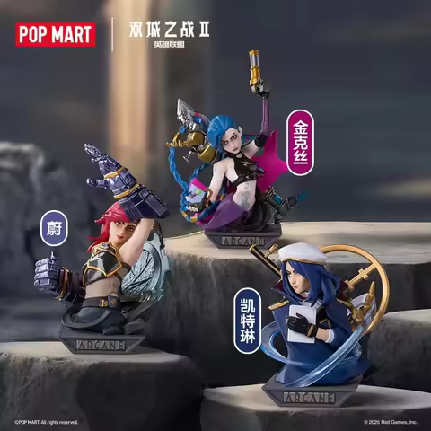Genuine Hot Selling POP MART Arcane League of Legends Series Figures Blind Box Anime Jinx Vi Collect
