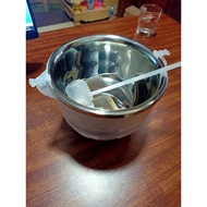 Stainless Steel Wine and Chiller Bowl Set - Stainless Steel Fruit and Wine Chiller with Free Scoop