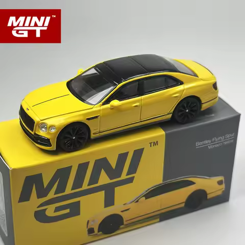 MINIGT 1:64 Bentley Flying Spur Monaco Yellow alloy car Model 955