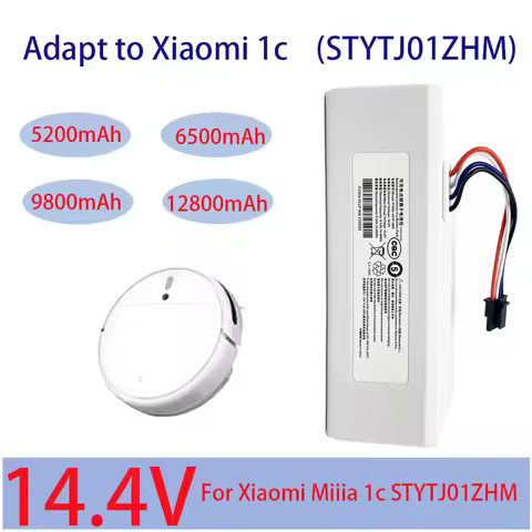 NEW 14.4V 12800mah P1904-4S1P-MM Battery For Xiaomi Mijia 1C STYTJ01ZHM Robot Vacuum Mop Cleaner Acc