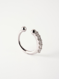MINIMALIST LAB 925 Sterling Silver Freya Everyday Pavé Single Ear Cuff  Ear Cuff Freya