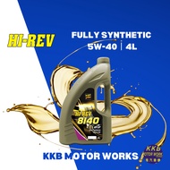 Hi-Rev 8140 Engine Oil Fully Synthetic 5W40 API SP (4L) Minyak Hitam Kereta Fully Synthetic Engine O