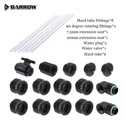Barrow AIO PC Hard tube fittings Water Cooling Kit DIY Computer With Fittings Liquid Loop Kit Silver