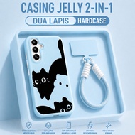 Black and White Cat Easy to Clean 2 In 1+Strap Case Xiaomi 17T Pro poco X8 Pro Max C81 Pro 15T Pro C