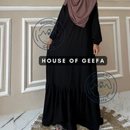 House of Geefa - Abaya Gamis Hitam - Abaya Rempel - Abaya Turkey Mewah 2022 - New Abaya Bordir Arab 