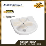 Johnson Suisse Basin Wall Hung Basin Sink Boston 400mm Singki Bilik Mandi Bathroom Sink Ceramic Wash