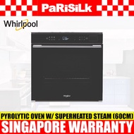 Whirlpool W7 OSPBLAUS 6th SENSE Pyrolytic Oven with Superheated Steam (60cm)