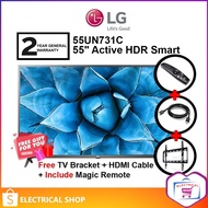 LG Active HDR Smart UHD TV with AI ThinQ Television (55") [Free TV Bracket and HDMI Cable] 55UN731C