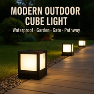 Modern Outdoor Light, Cube Gate Light, Lampu Pagar Kiub Modern, Waterproof, Latest Modern Shiny LED