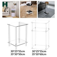 Homyl Acrylic Side Table, End Table End Table Home Decor Clear NightStand Bedside Table for Bedroom,