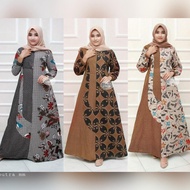 Premium Gamis Batik Kombinasi Wanita Terbaru, Bermacam Warna Corak,