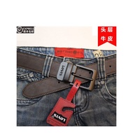 Genuine levis levis levis Belt Men's Trendy Genuine Leather Pure Cowhide Jeans Pin Buckle Casual All