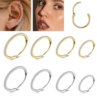 1PC 20G Nose Rings Piercing Stainless Steel Septum Piercing 6mm/8mm/10mm/12mm Seamless Earrings Heli