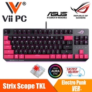 ASUS ROG Strix Scope TKL Electro Punk wired mechanical RGB gaming keyboard for FPS games(RED SWITCH)